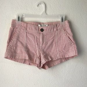 Forever 21 red and white striped shorts